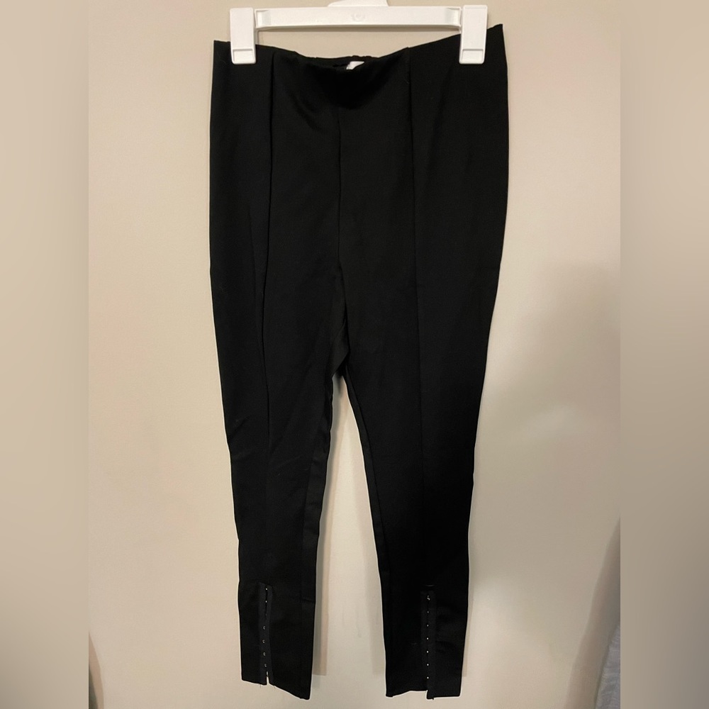 Mango pull on dress pants with side slits